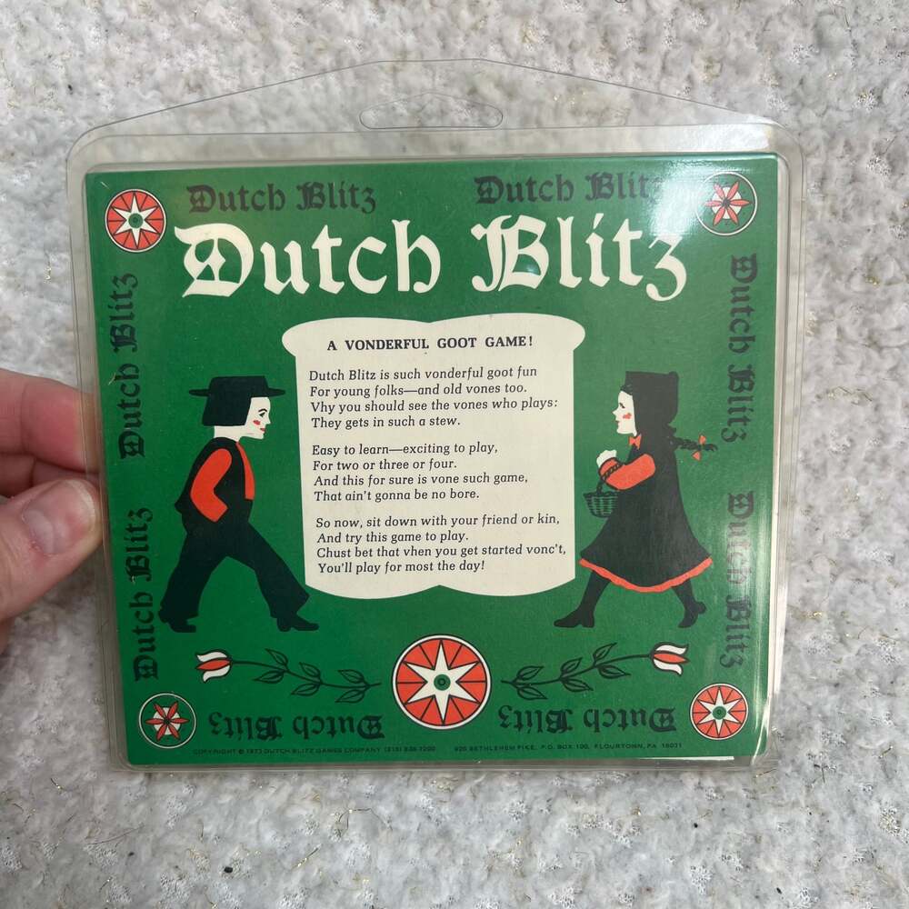 Vintage 1973 Dutch Blitz Pennsylvania Card Game All cards Intact Cards